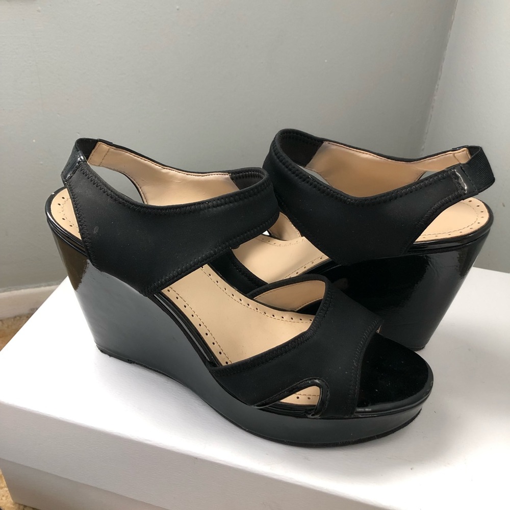 Adrienne Vittadini - Patent Leather Wedge Sandal